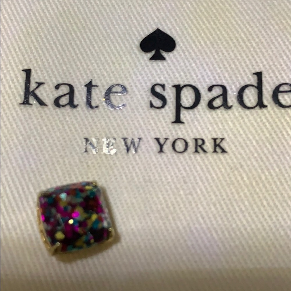 Gold Tone, Square Stud Earring